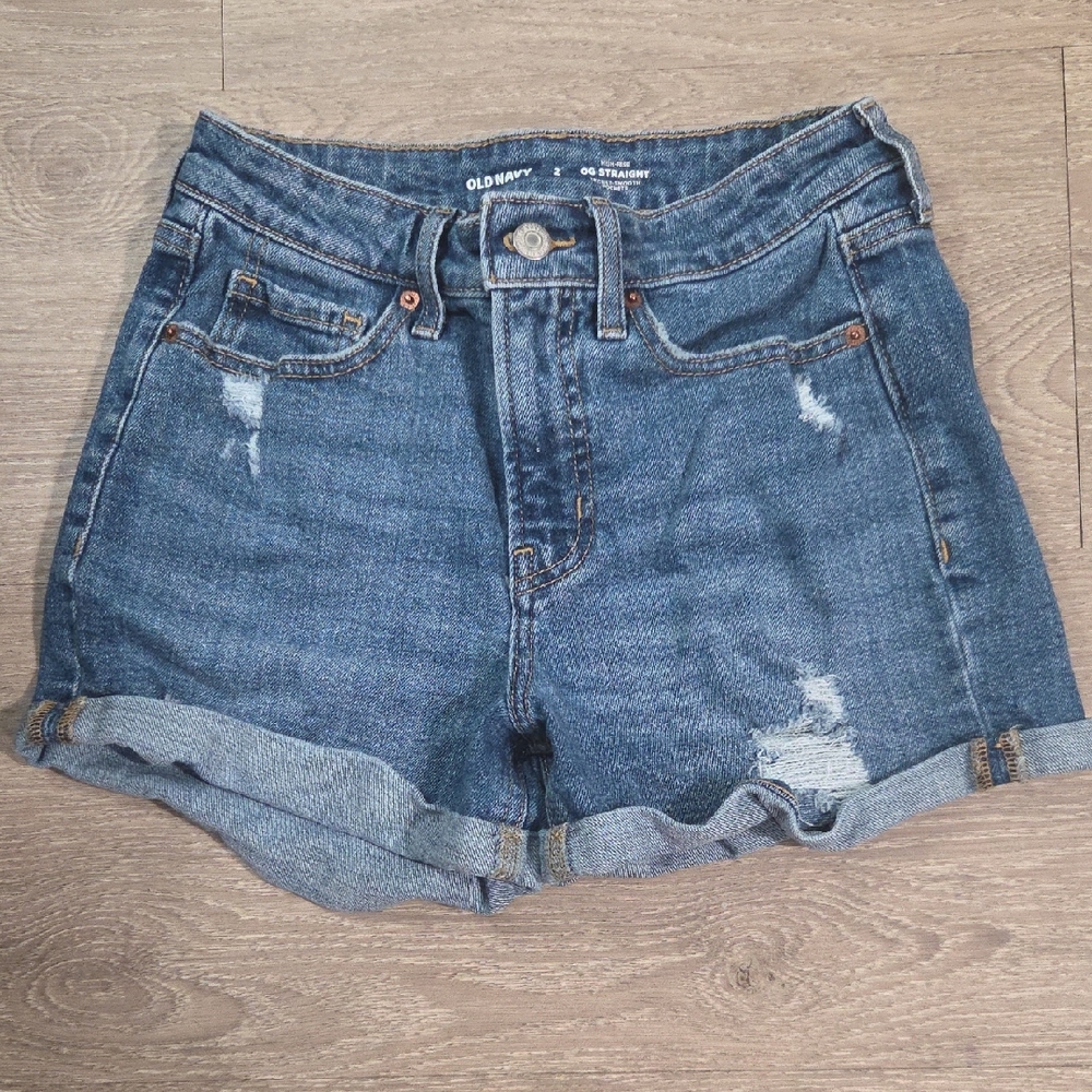 Old Navy Women's Distressed Blue Jean Shorts